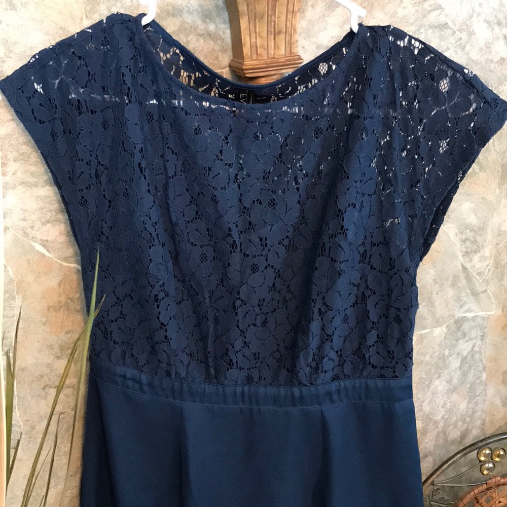 Tevolio. Navy blue dress lace top polyester bottom - Picture 6 of 8